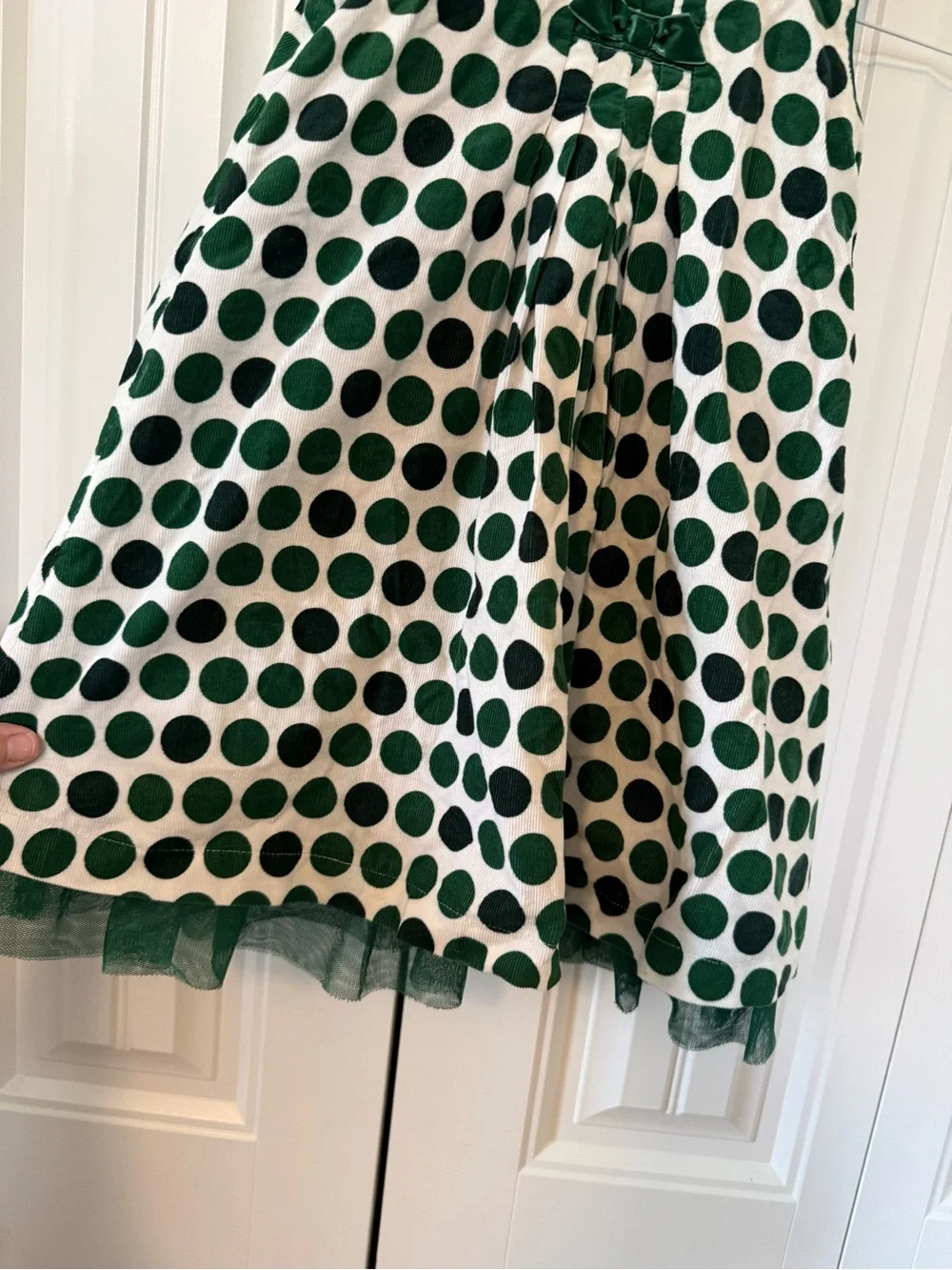 The Children's Place Green and White Polka Dot Sleeveless Dress